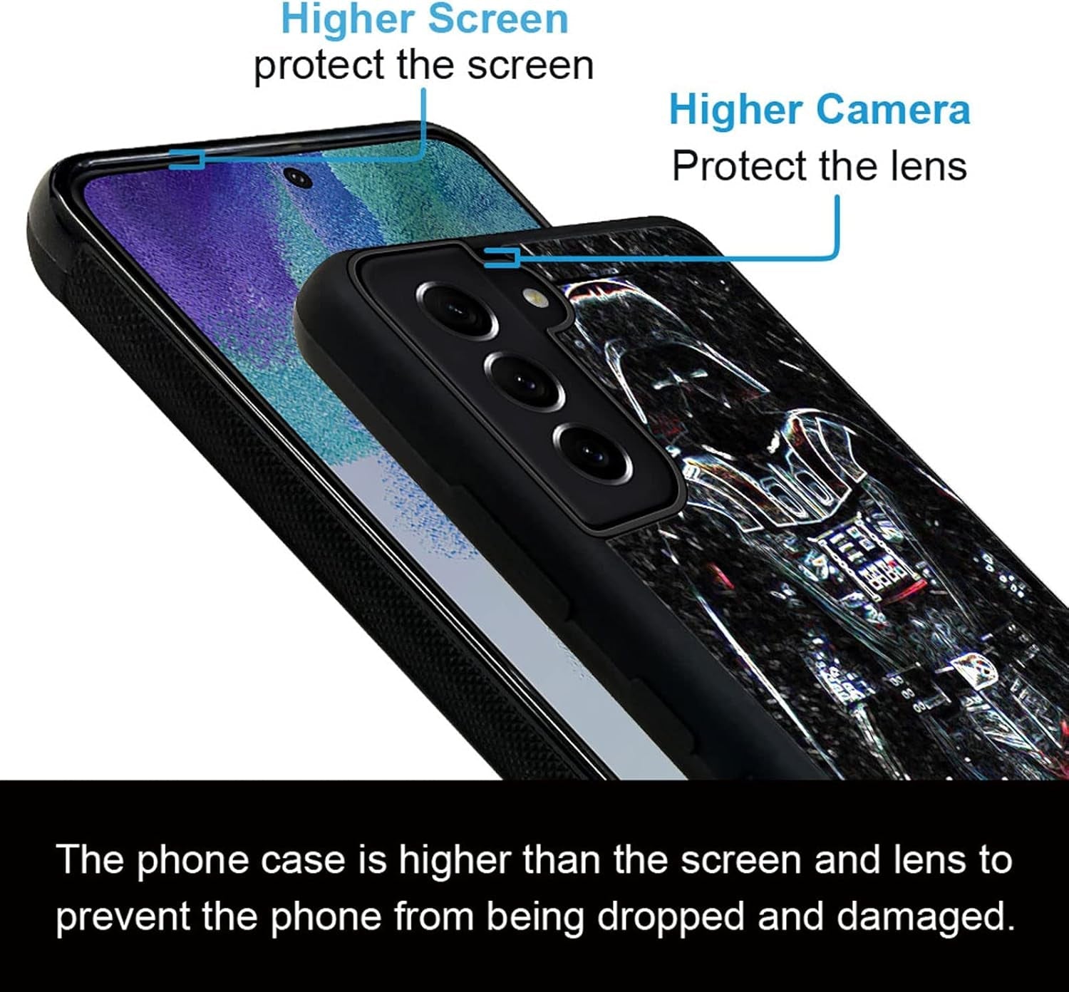 Compatible with Samsung Galaxy S22 plus Case with a Man with a Lightsaber Pattern Design Plastic Samsung Galaxy S22 plus Case TPU Bumper Protective Case Samsung Galaxy S22 Plus