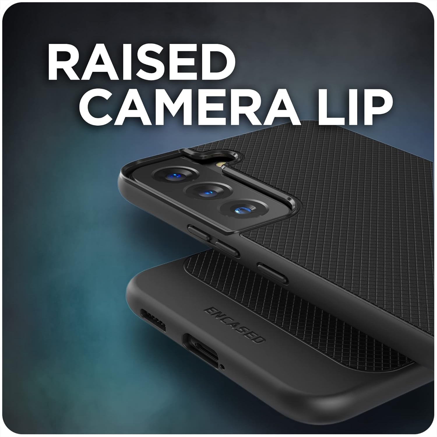 Encased Thin Armor Designed for Samsung Galaxy S22 plus Belt Clip Case, Slim Fit Phone Case with Holster for Samsung S22+ (Matte Black)