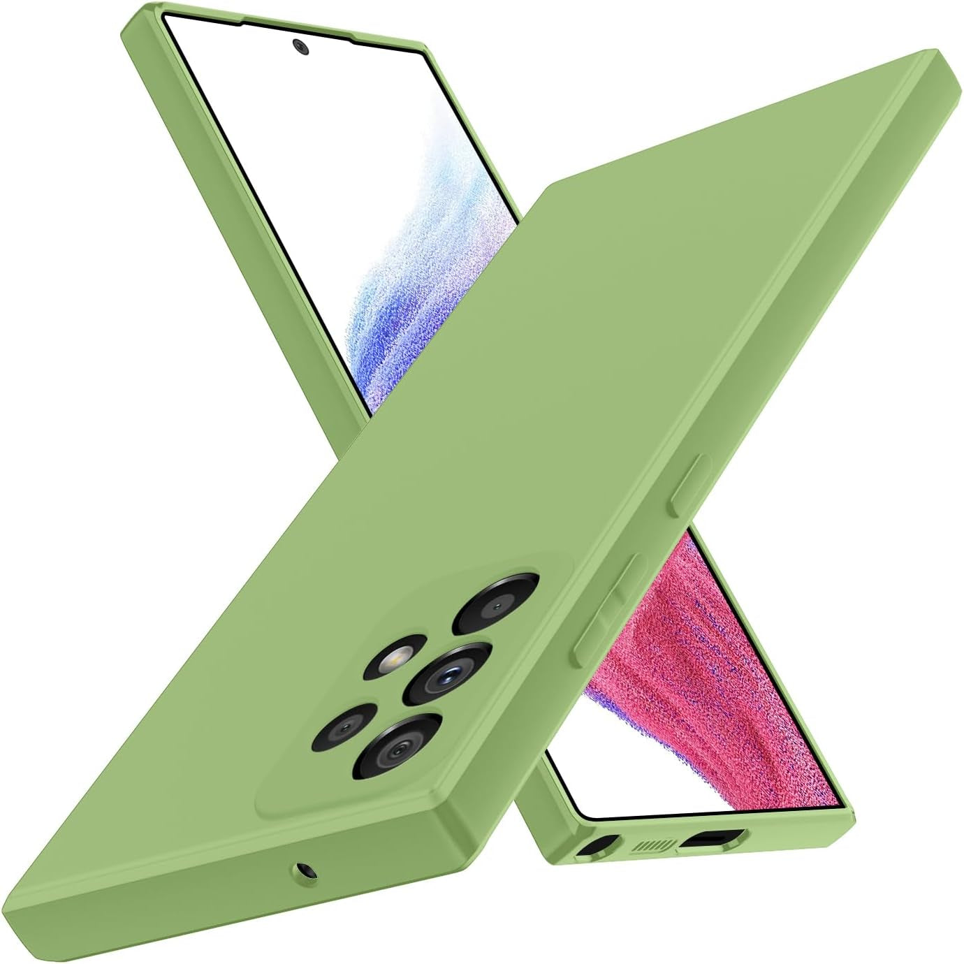 For Samsung Galaxy A53 5G Case,[Silky Touch Premium Liquid Silicone][Camera Protection] [Soft Anti-Scratch Microfiber Lining],Slim Soft Shockproof Phone Case,Black 1-Sam A53-01