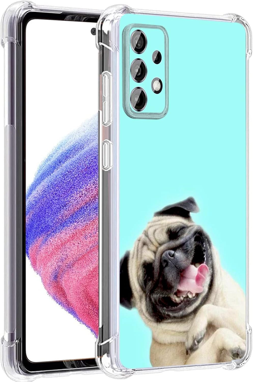 Galaxy A53 5G Case, Plum Blossom Flower Drop Protection Shockproof Case TPU Full Body Protective Scratch-Resistant Cover for Samsung Galaxy A53 5G