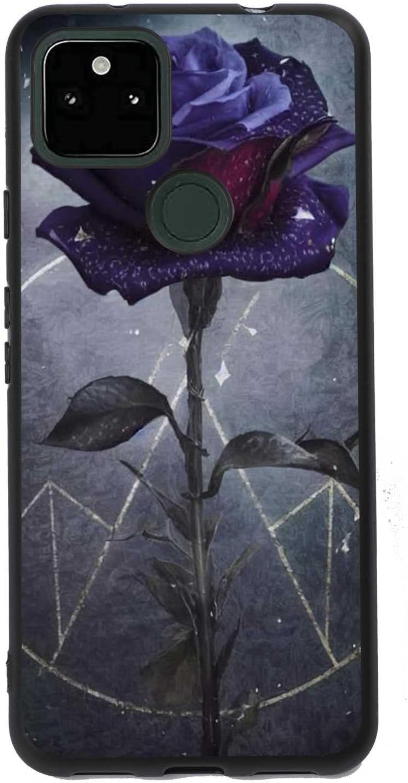Compatible with Google Pixel 5A 5G Anime Case, Anime Nature Landscape Collage Pattern for Google Case Men Women, Soft Silicone Trendy Shockproof Case for Google  taciengbo Court Of Purple Roses  
