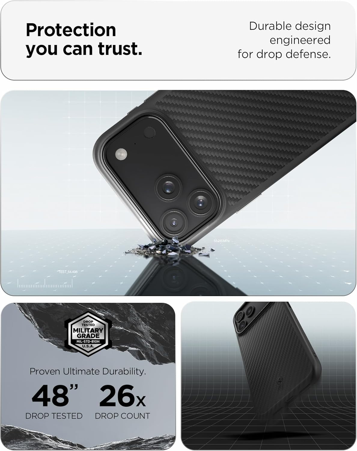 Spigen for Iphone 17 Pro Max Case, Enzo Aramid T [Camera Control Button] [Compatible with Magsafe] - Black Black