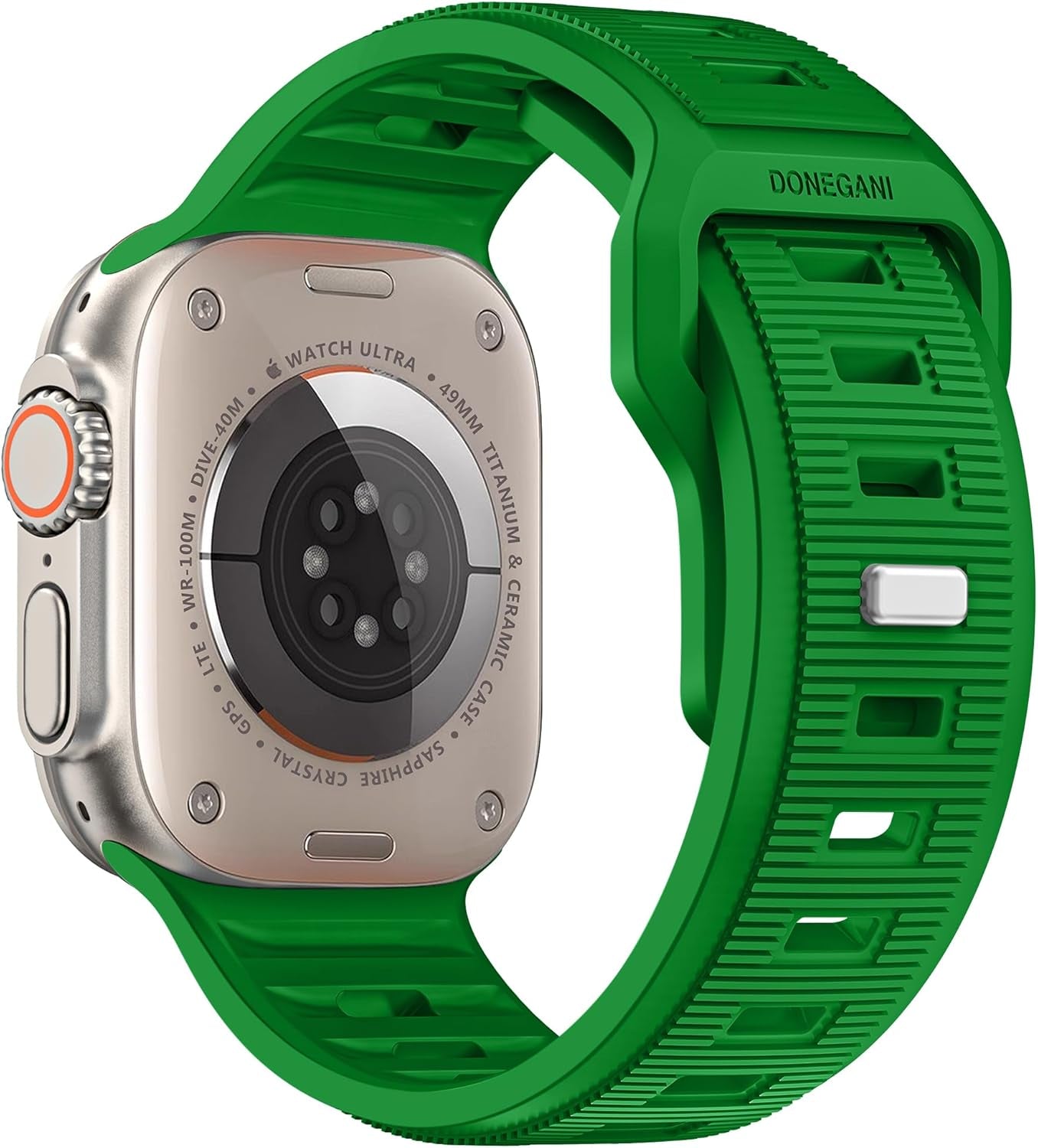DONEGANI MC1 Sport Band Compatible with Apple Watch Bands Ultra Se 49Mm 45Mm 44Mm 42Mm 41Mm 40Mm 38Mm Men Women Series 9 8 7 6 5 4 3 2 1 Iwatch Strap Silicone Green Christmas
