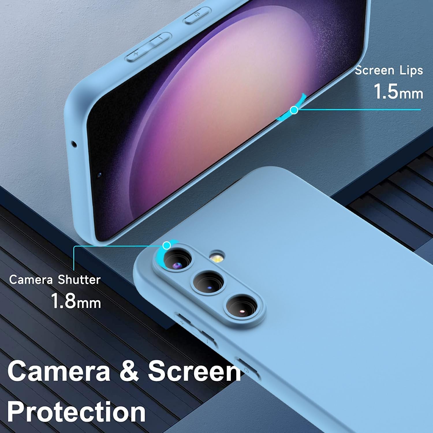 (8 Pack) for Samsung Galaxy S23 FE Case, Soft Silicone Gel Bumper Shell Shockproof Protection Phone Case Cover for Samsung Galaxy S23 Fe,Red, Black, Dark Blue, Yellow, Pink, White, Green, Purple