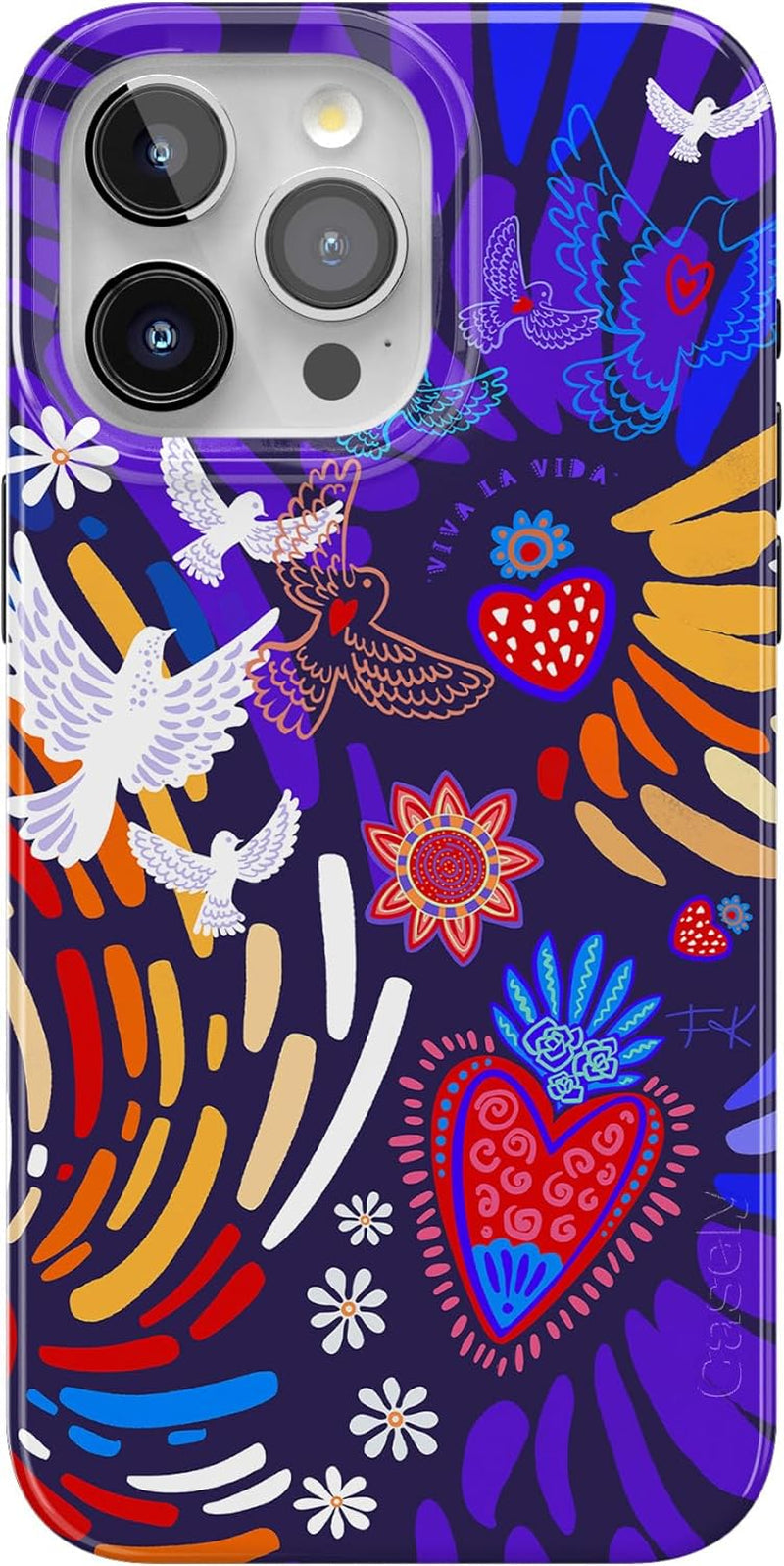 Casely Iphone 15 Pro Case | Field of Flowers | Pastel Floral | Classic Case | Compatible with Magsafe and Action Button  Casely Frida Kahlo | Viva La Vida | Floral Collage  