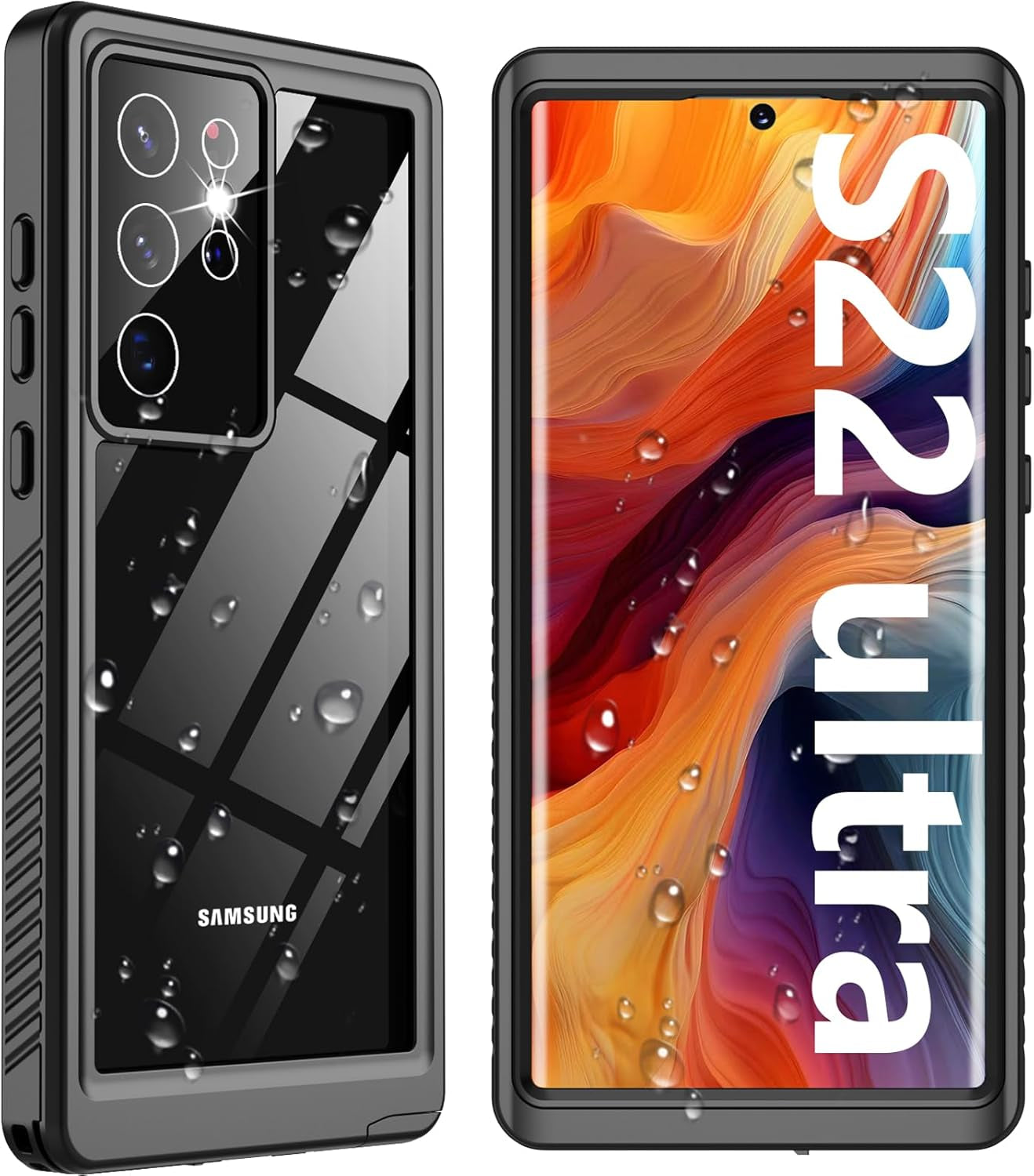 ANTSHARE for Samsung Galaxy S22+ plus Case Waterproof, Full Body Protective Built-In Screen Protector Dustproof Dropproof Heavy Duty Shockproof IP68 Waterproof Clear Case for S22+ plus 5G 6.5Inch