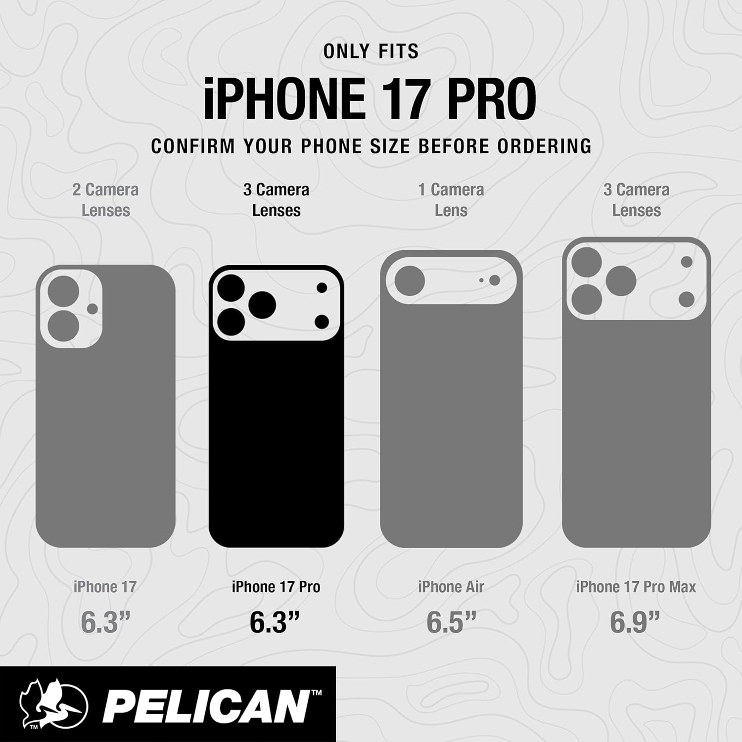 Pelican Protector Iphone 17 Pro Case [Compatible with Magsafe] Rugged Magnetic Phone Case with 16Ft Military-Grade Drop Protection - Heavy Duty Phone Cover for Iphone 17 Pro - Black