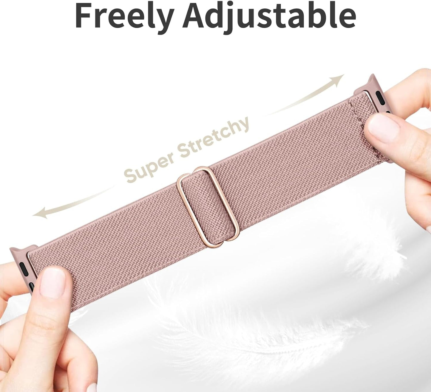 6 Pack Stretchy Nylon Compatible with Apple Watch Band 38Mm 40Mm 41Mm 42Mm 44Mm 45Mm 49Mm Series Ultra 8 7 6 5 4 3 2 1 SE, Adjustable Elastic Sport Replacement Straps Wristbands for Women Men