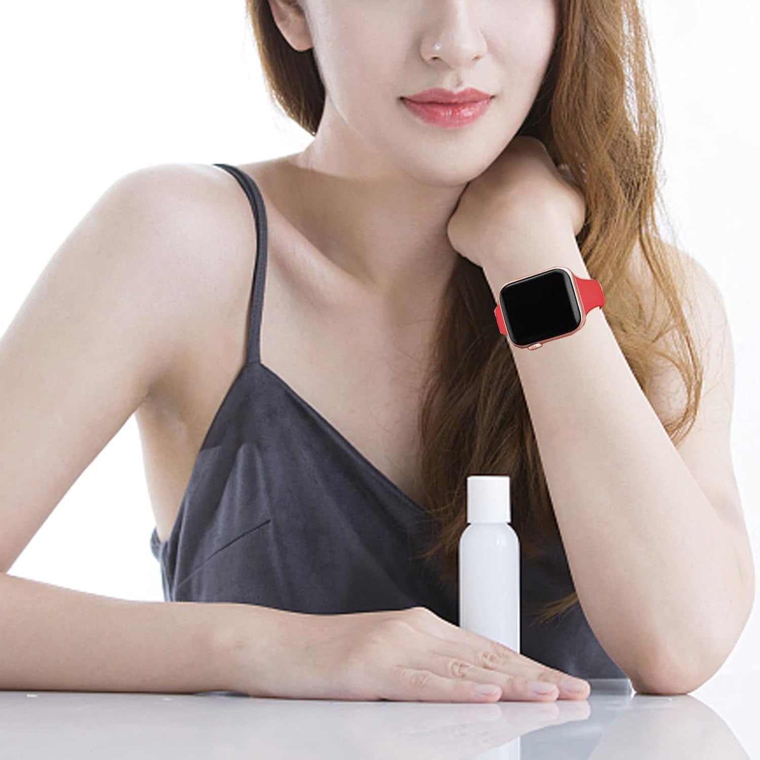 6 Pack Bands for Apple Watch Band 41Mm 40Mm 38Mm 44Mm 45Mm 42Mm 49Mm Ultra 2 Women Men Slim Thin Narrow Silicone Soft Sport Strap Wristband for Iwatch Series 9/8/7/SE/6/5/4/3/2/1