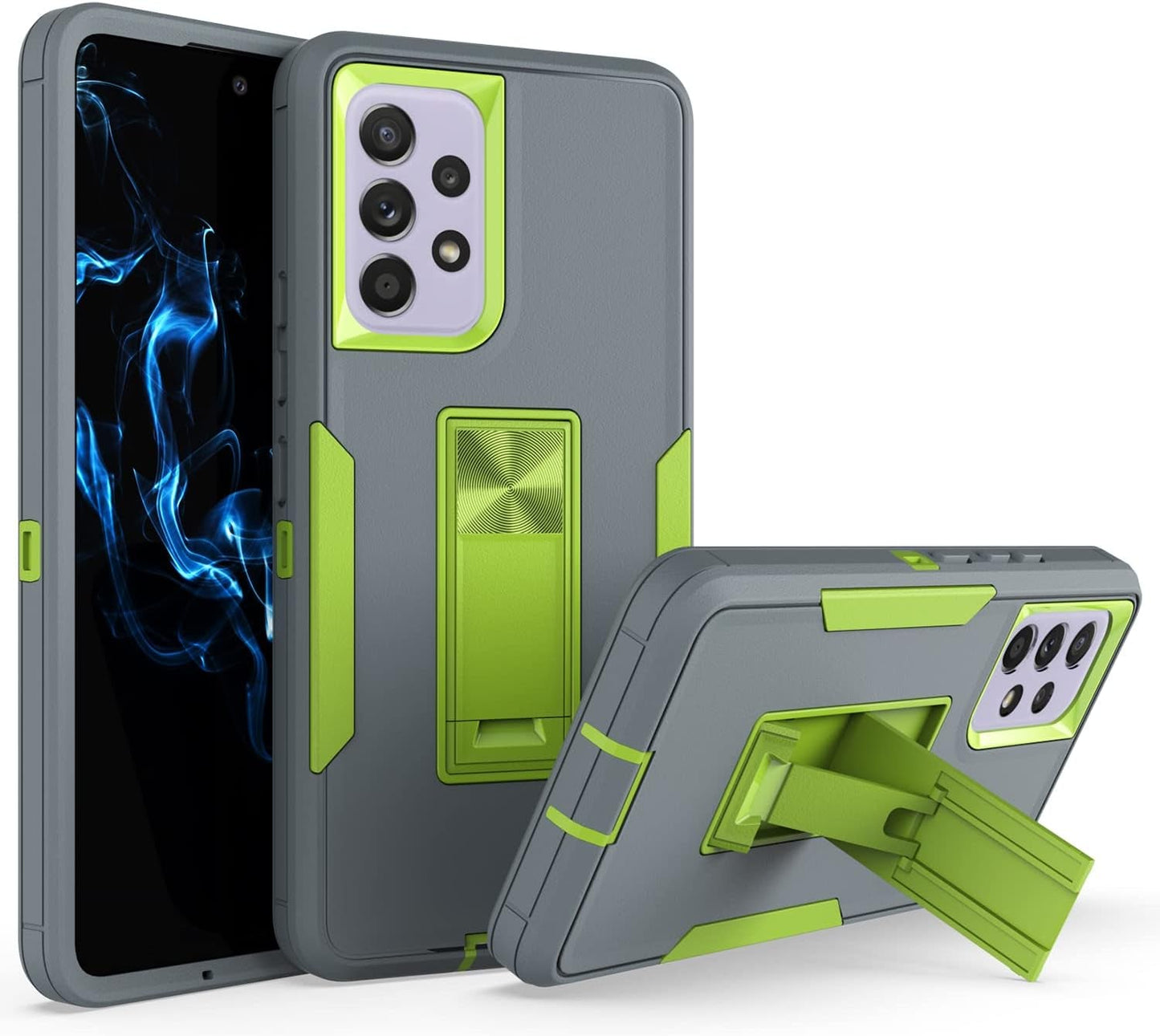 Designed for Samsung Galaxy A53 5G Kickstand Case with Military Grade Drop Protection Work with Magnetic Car Mount, Dustproof Waterproof Hybrid Hard PC Case for Men Women - Black