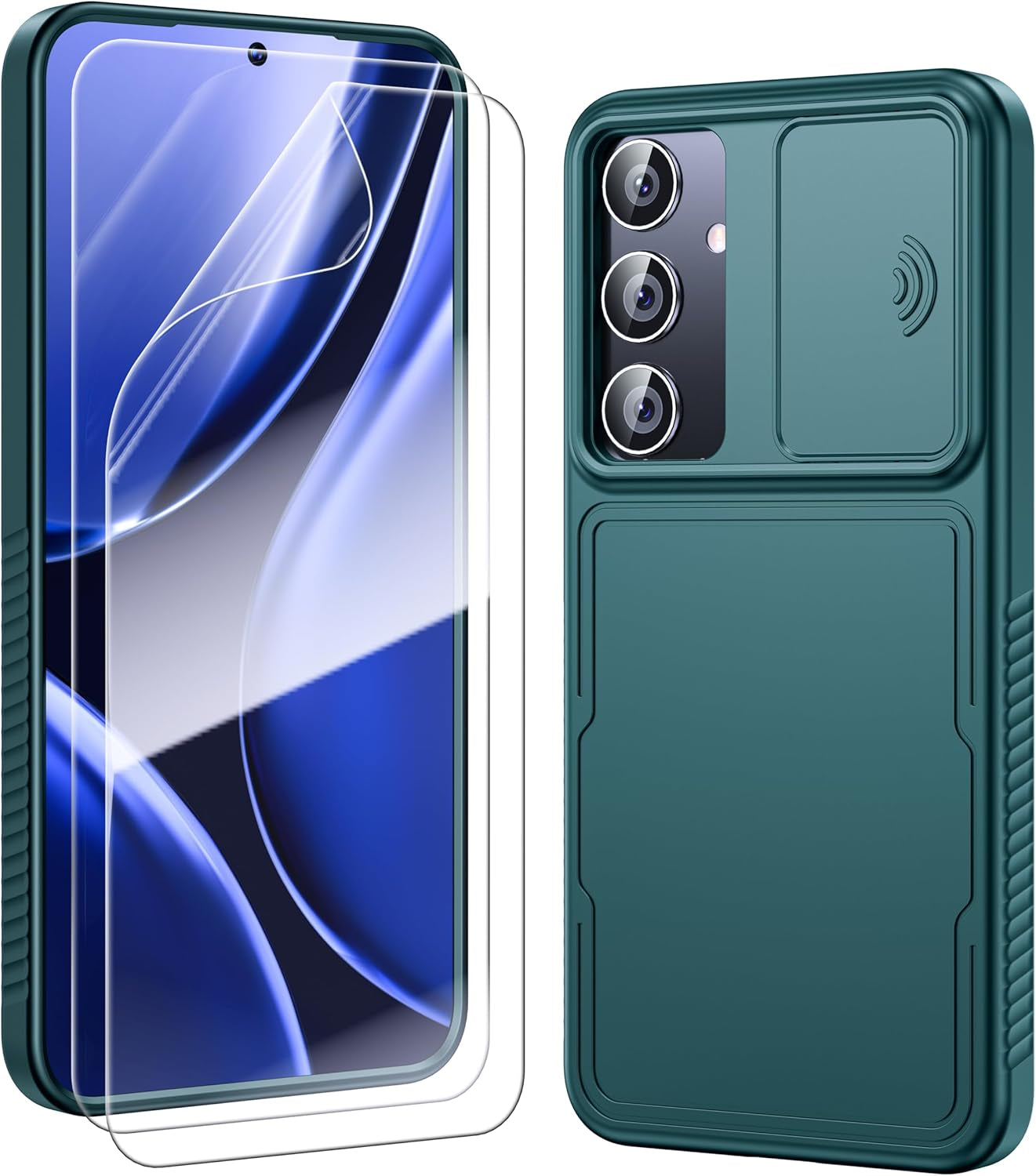 3 in 1 Magnetic for Samsung Galaxy S24 Ultra Case Crystal Clear [Compatible with Magsafe][No-Yellowing][2X Screen Protectors] Mil-Grade Shockproof Soft Phone Case for S24 Ultra 6.8" Clear