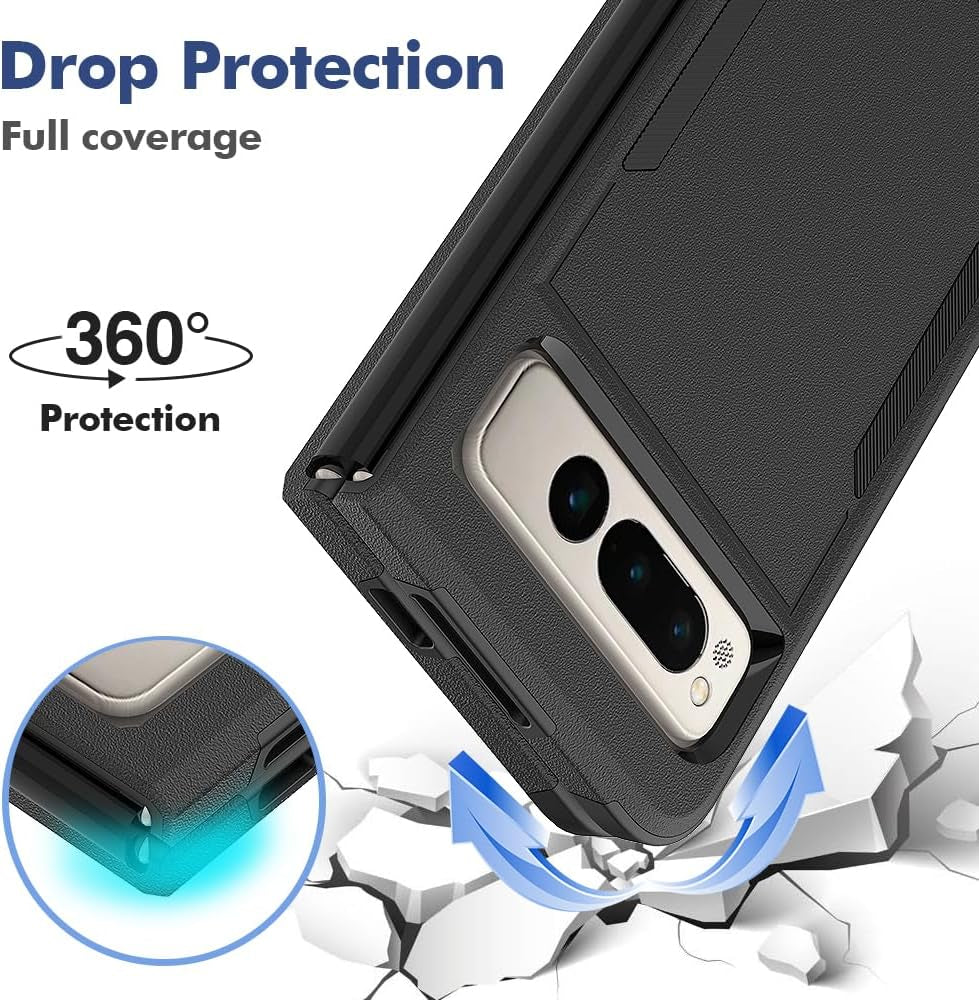 Case for Pixel Fold 5G, Shockproof, Strong and Durable Phone Protective Case for Google Pixel Fold 2023, Black  WOGROO   