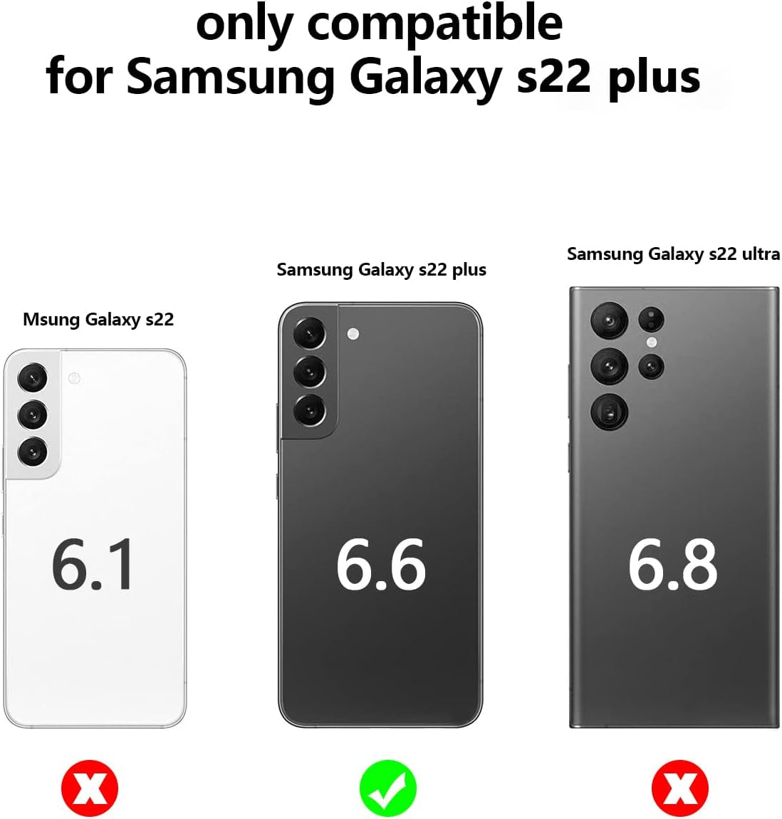 For Samsung Galaxy S22 plus Case with Magnetic Ring Stand [Compatible with Magsafe] Cute Love Heart Luxury Electroplate Plating Silicone Shockproof Cover for Galaxy S22 plus 6.6"(Purple)