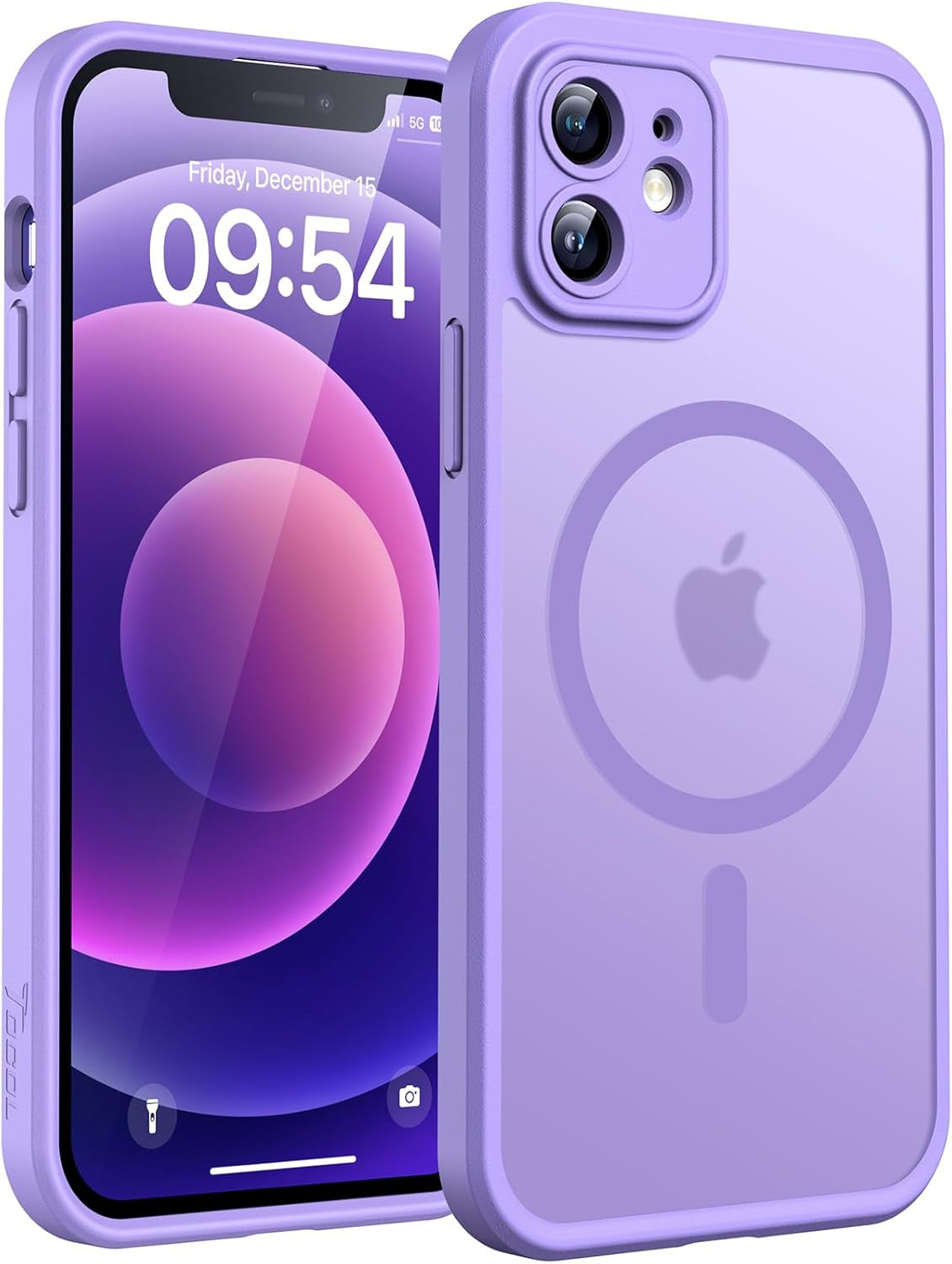 TOCOL for Iphone 17 Pro Case, Compatible with Magsafe, Full Camera Protection, Built-In Magnetic Ring, Drop Protection, Translucent Matte Phone Case for Iphone 17 Pro 6.3 Inch (Black)