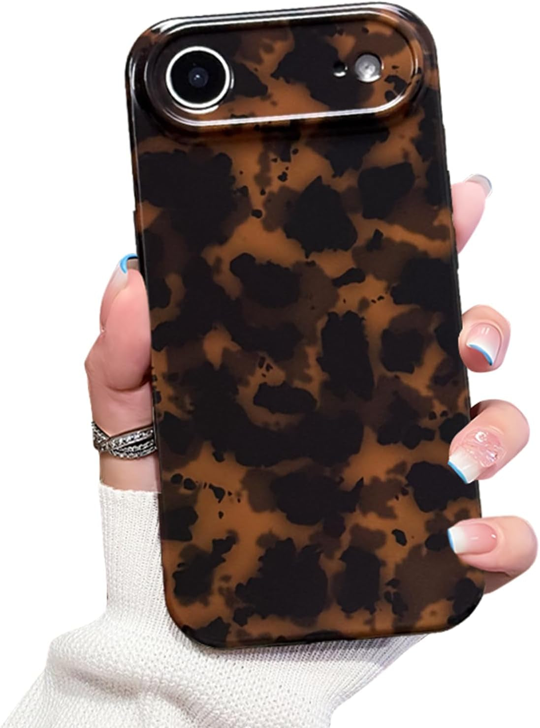 Cute Phone Case for Iphone 17 Pro Case Tortoise Shell Pattern Leopard Full Camera Protective Slim Shockproof Cool Trendy Aesthetic-Brown Amber