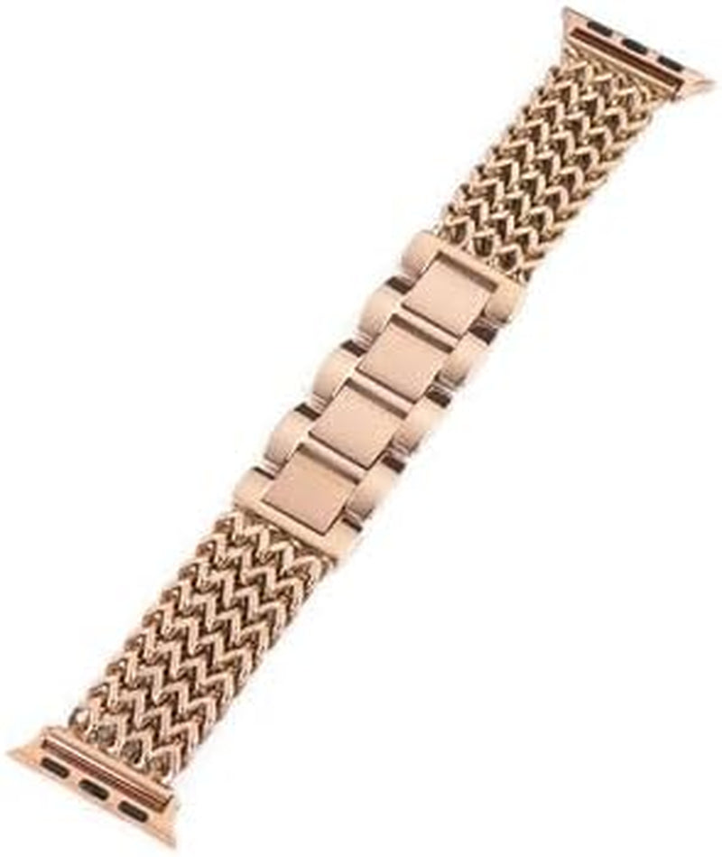 Fashion Mesh Metal Watch Band Compatible with Apple Watch Band 41Mm 40Mm 38Mm, Secure and Adjustable, High Quality Stainless Steel Metal Replacement Adjustable Wristband for Iwatch Series Ultra/Ultra2/9/8/7/6/5/4/3/2/1 Se Men and Women