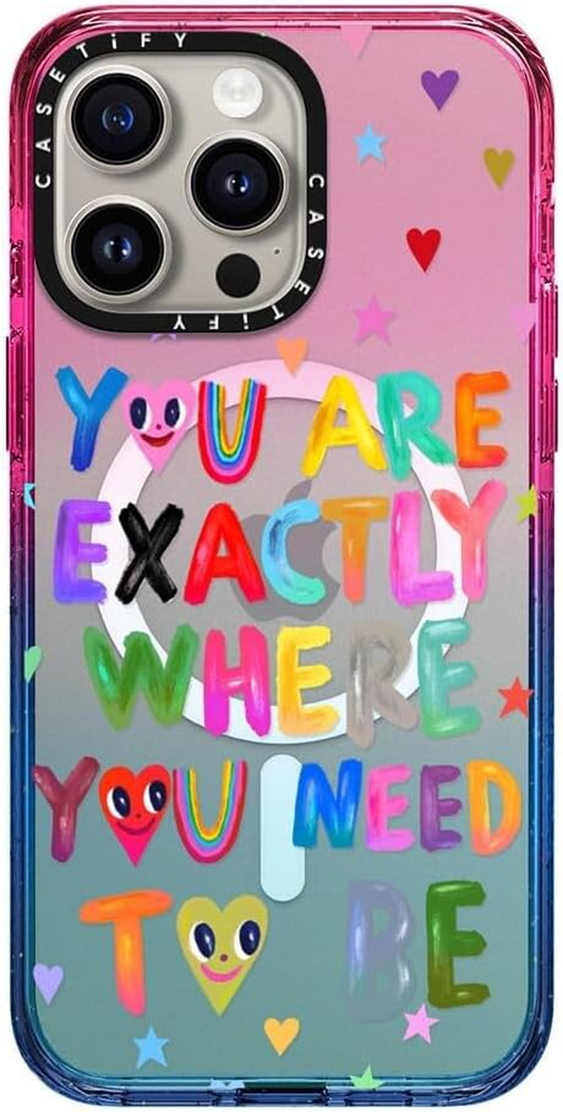 Casetify Impact Case for Iphone 15 Pro Max [4X Military Grade Drop Tested / 8.2Ft Drop Protection/Compatible with Magsafe] - Stickers Prints - Disco Magic - Cotton Candy  CASETiFY You Are Exactly  