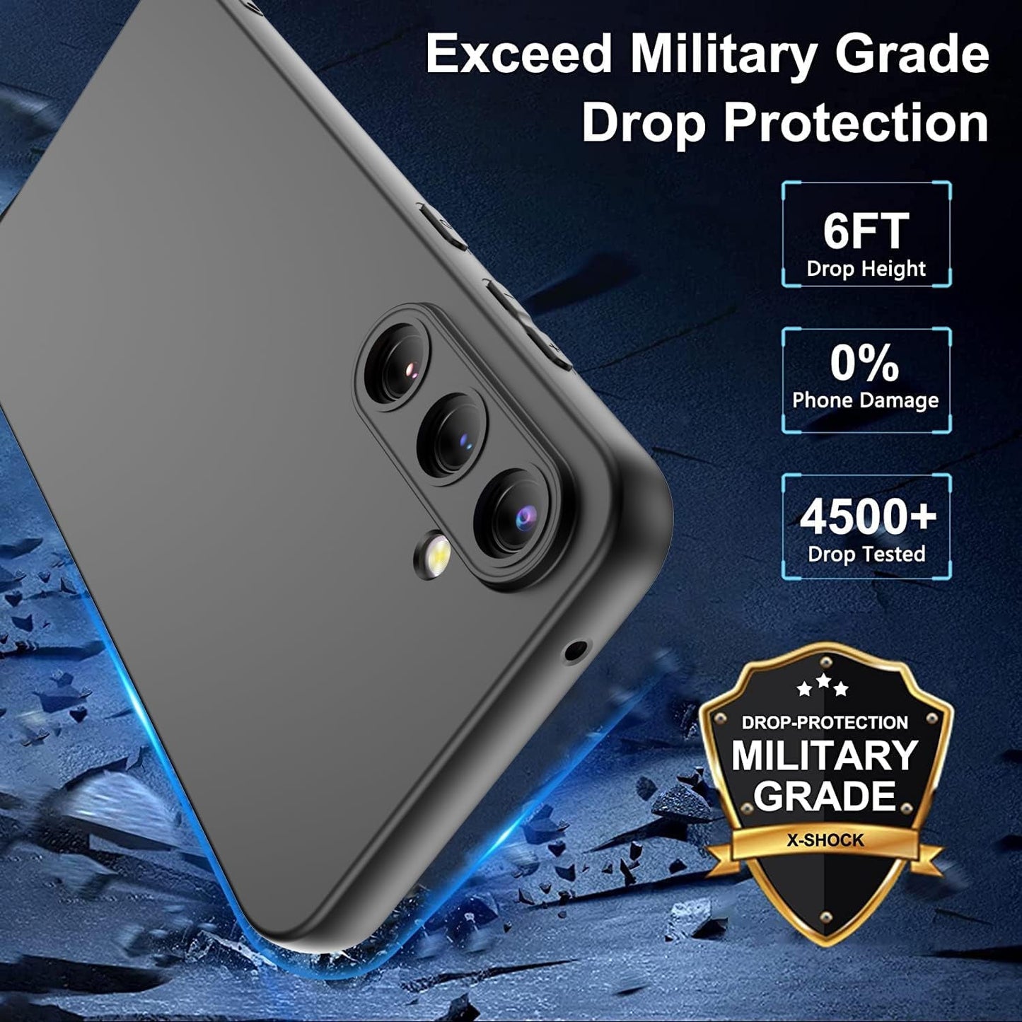 (8 Pack) for Samsung Galaxy S23 FE Case, Soft Silicone Gel Bumper Shell Shockproof Protection Phone Case Cover for Samsung Galaxy S23 Fe,Red, Black, Dark Blue, Yellow, Pink, White, Green, Purple