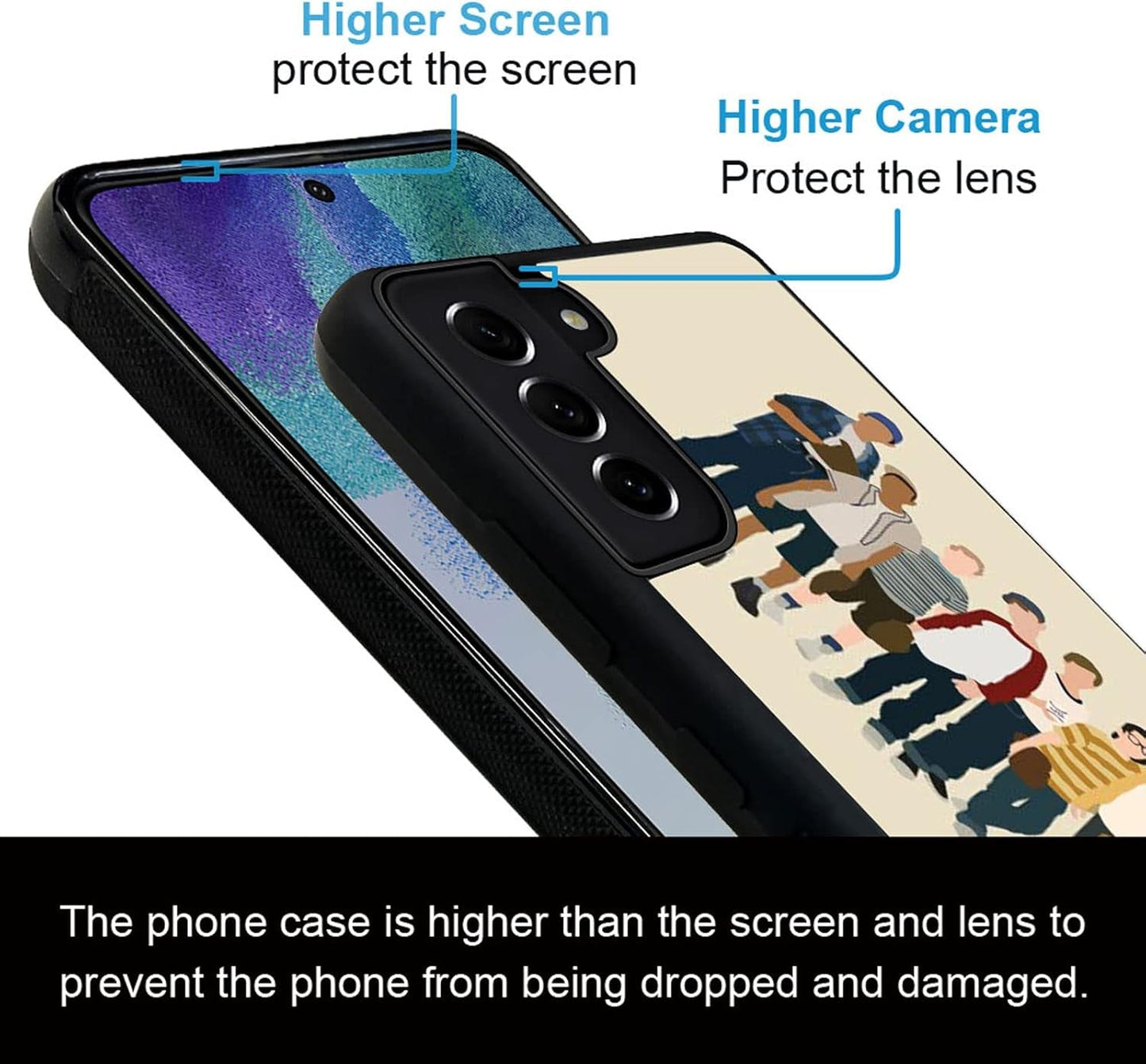 Compatible with Samsung Galaxy S22 plus Case with a Group of Baseball Boys Pattern Design Plastic Samsung Galaxy S22 plus Case TPU Bumper Protective Case Samsung Galaxy S22 Plus