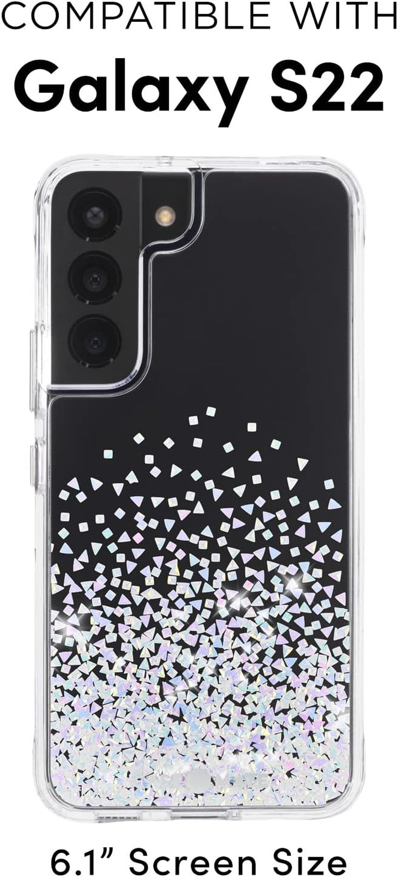 Case-Mate - TWINKLE OMBRE - Case for Samsung Galaxy S22 - Reflective Foil Elements - 10 Ft Drop Protection - 6.1 Inch - Stardust