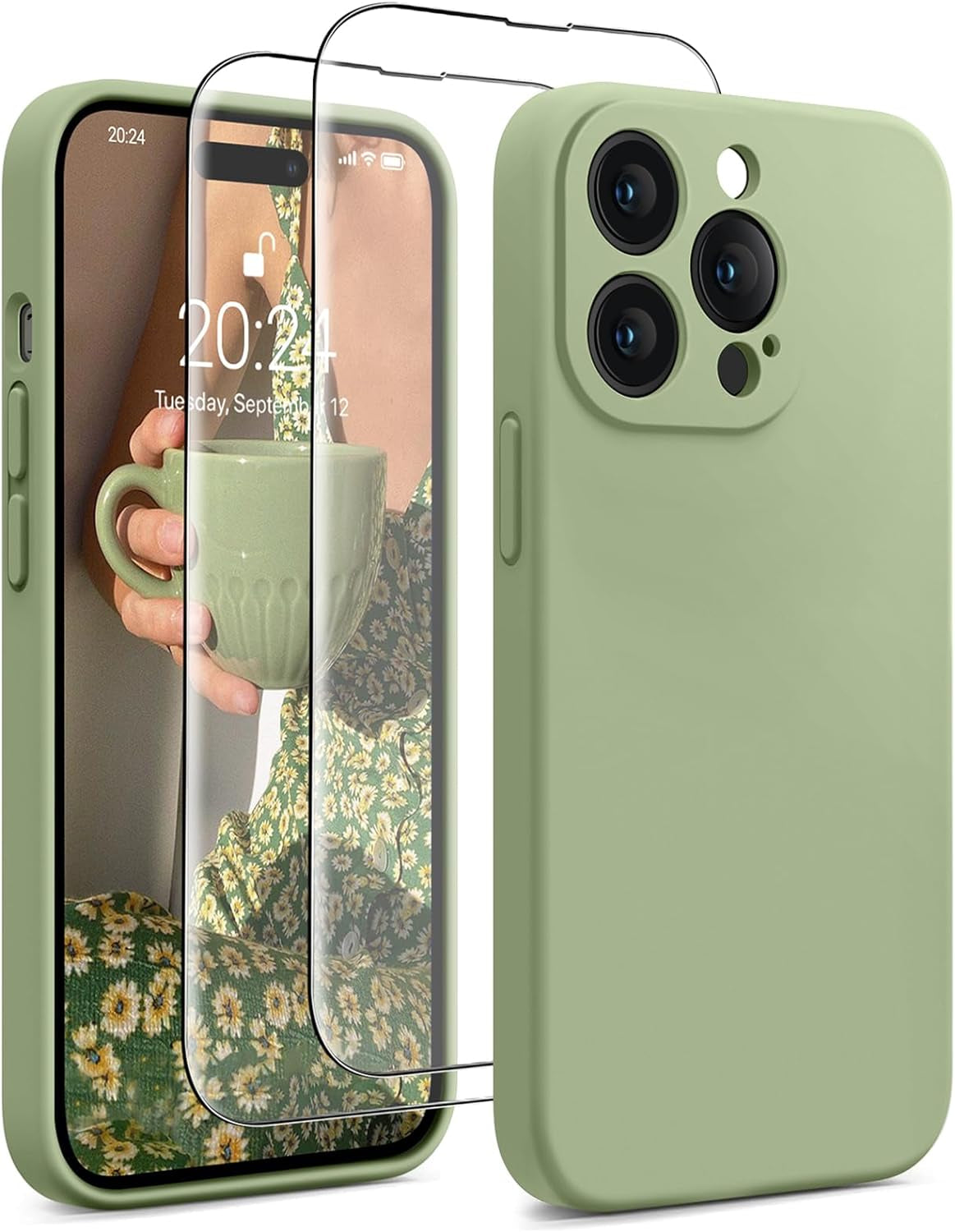 AOTESIER for Iphone 14 Pro Max Case, [Stronger Camera Protection] Silicone Iphone 14 Pro Max Phone Case with [2 Screen Protectors], Shockproof Anti-Scratch Lining Protective Cover, 6.7", Black  AOTESIER   