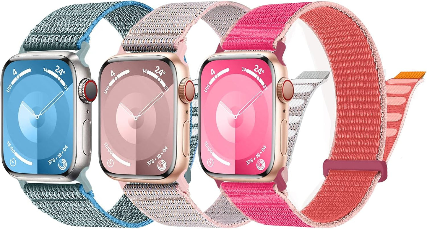 DOBSTFY Bands Compatible with Apple Watch Band 40Mm 38Mm 41Mm 42Mm 44Mm 45Mm 49Mm for Women Men,Nylon Watch Band for Iwatch Series 9 8 7 6 5 4 3 2 SE Ultra/Ultra 2