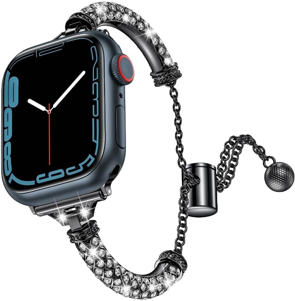 Diamond Metal Strap for Apple Watch Ultra 49Mm Band Correa 38/40Mm 42Mm 44Mm Iwatch Serie 8 7 6 SE 5 4 41Mm 45Mm Bracelet Woman