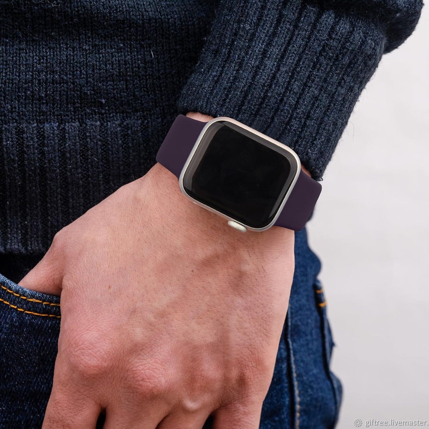 4 Pack Silicone Bands Compatible with Apple Watch Band 38Mm 40Mm 41Mm 42Mm 44Mm 45Mm 49Mm, Soft Waterproof Wristbands Sport Straps for Iwatch Series 9 Ultra SE 8 7 6 5 4 3 2 1 Women Men