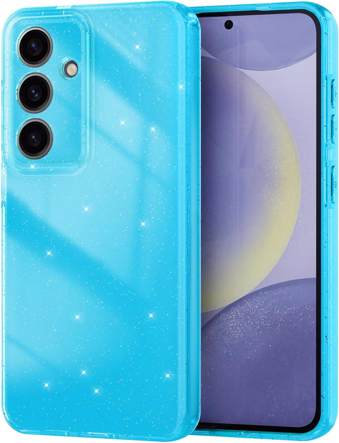 Aicase for Samsung Galaxy S24 Case Glitter, Sparkly Bling Girls Women Girly Sparkle Cute Protective Phone Case for Samsung S24, Purple