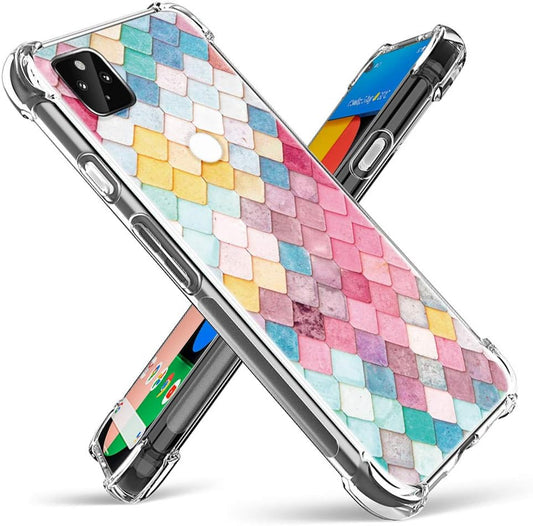 Compatible with Google Pixel 5A 5G Case (2021), Design with Shockproof Corner and Exquisite Pattern, Ultra Slim TPU Bumper Protective Cover for Pixel 5A 5G - Diamond Lattice  Topnow Diamond Lattice  