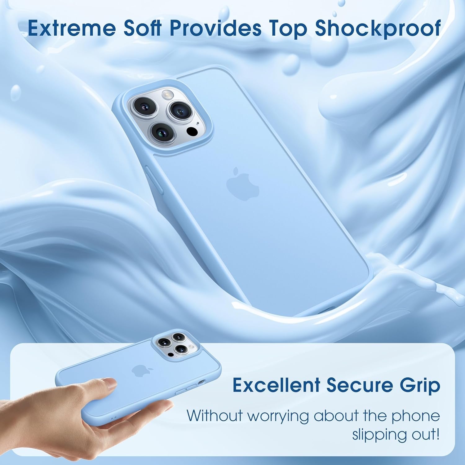 Alphex Colored Transluscent for Iphone 14 Pro Max Case, Sleek Retro Design, German Quality Standard Certified, 12FT Military-Grade Protection, Slim Matte Hard Back Case 6.7-Inch, Sierra Blue  Alphex   