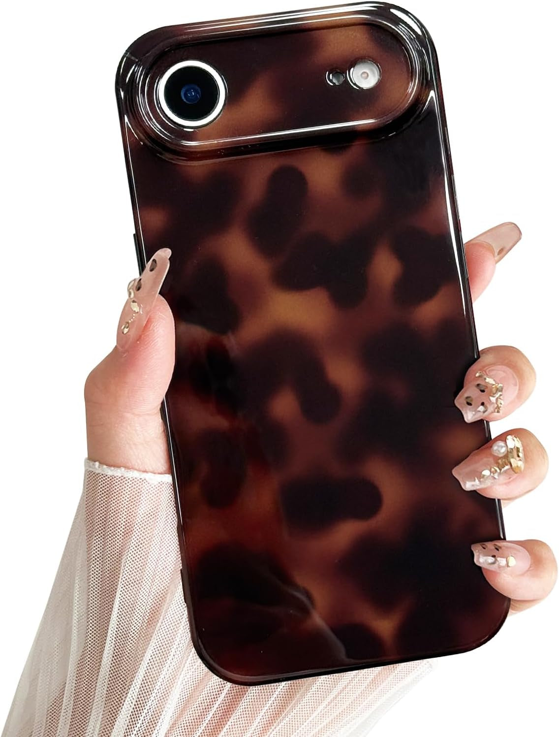 Compatible with Iphone 17 Pro Max Case, Tortoise Shell Chic Amber Brown Print Leopard, Fashion Classic Soft TPU Protective Case for Women Compatible with Iphone 17 Pro Max 6.9 '', Color2