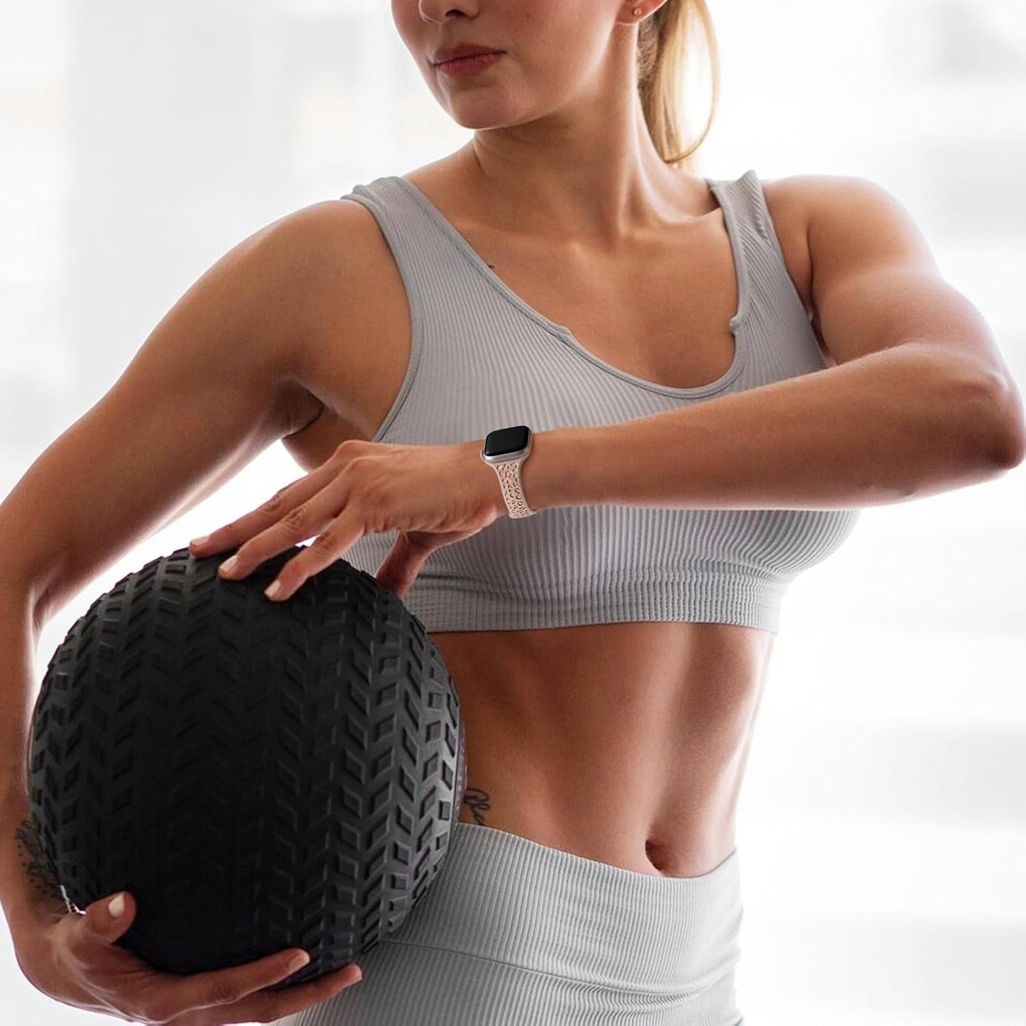 Daqin Slim Leopard Engraved Band Compatible with Apple Watch Bands 40Mm 38Mm 41Mm 44Mm 45Mm 42Mm Women, Soft Silicone Feminie Cheetah Thin Sport Wristbands for Iwatch Bands Series 9 8 7 6 5 4 3 2 1 SE