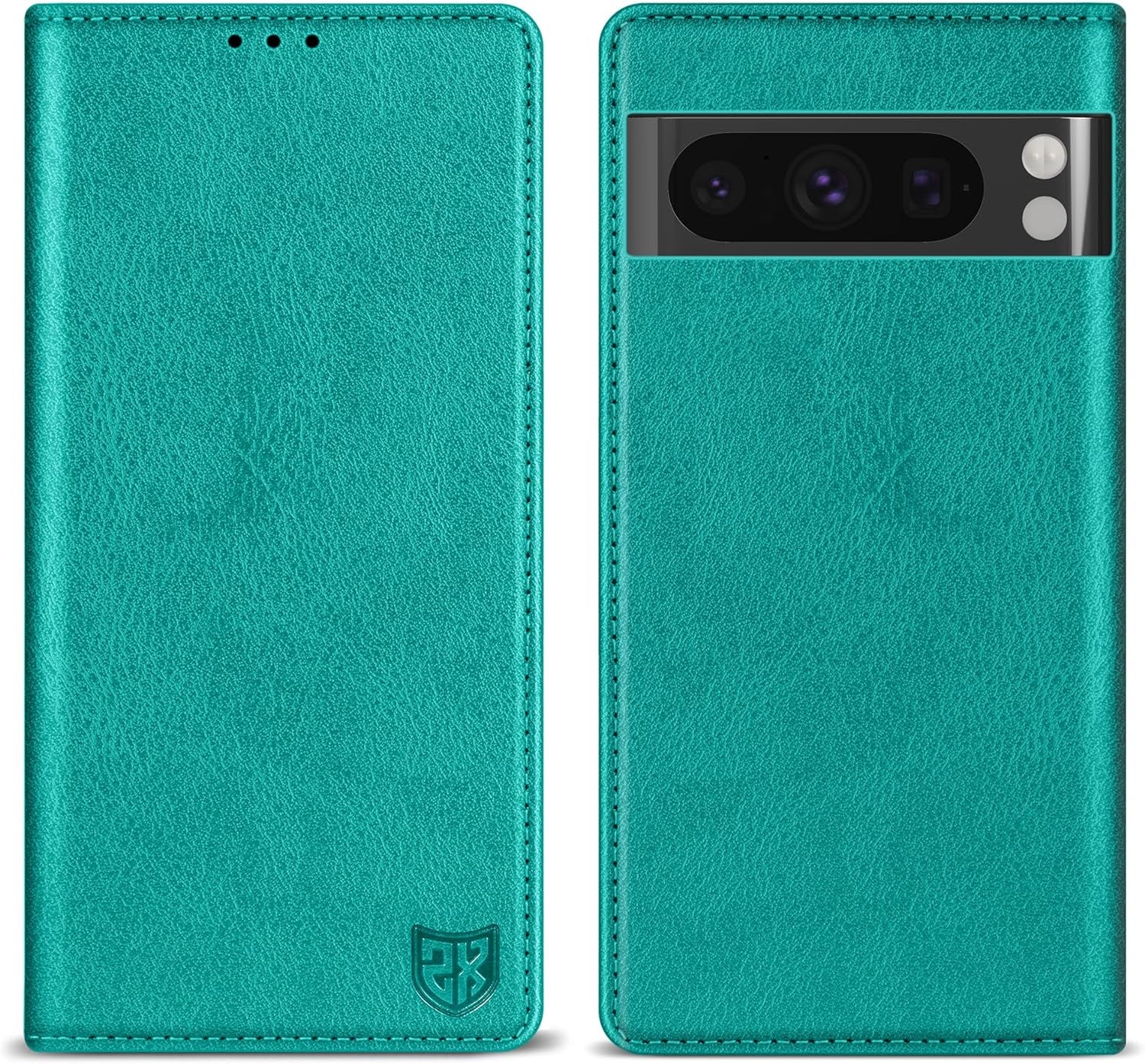 ZZXX for Google Pixel 8 Pro Wallet Case with [RFID Blocking] Card Slot Stand Strong Magnetic Leather Flip Fold Protective Phone Case for Google Pixel 8 Pro Case Wallet(Black-6.7 Inch)  ZZXX Lake Blue Google Pixel 8 Pro 