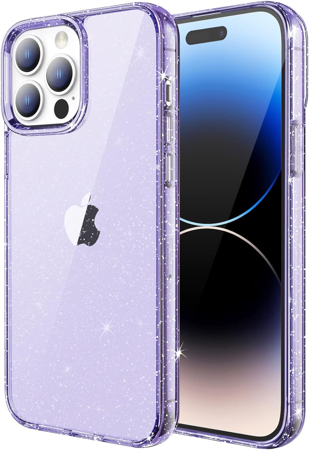 Jetech Glitter Case for Iphone 14 Pro 6.1-Inch, Bling Sparkle Shockproof Phone Bumper Cover, Cute Sparkly for Women and Girls (Rose Gold)  JETech   