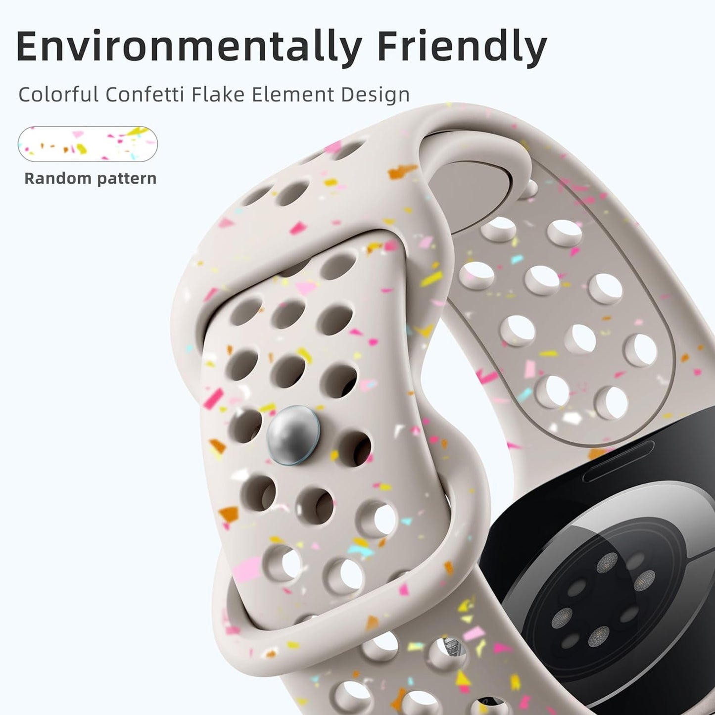 GEAK Nature Friendly Bands Compatible with Apple Watch Band 40Mm 38Mm 44Mm 42Mm 41Mm 45Mm 49Mm Women Men, Breathable Sport Replacement Iwatch Bands Compatible for Iwatch Ultra 2 Series 9 8 7 6 5 4 3 SE