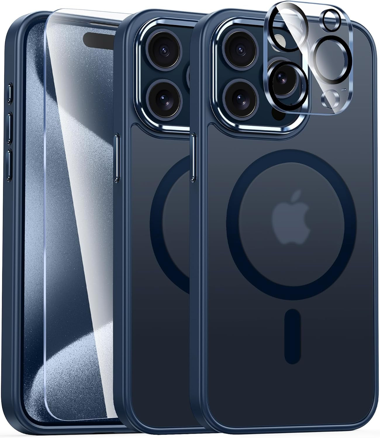 FNTCASE for Iphone 15 Pro Case: Strong Magnetic Slim Translucent Matte Case | Military-Grade Rugged Shockproof Drop Protection & Anti-Fingerprint Lightweight Thin Frosted Cell Phone Cover  FNTCASE   