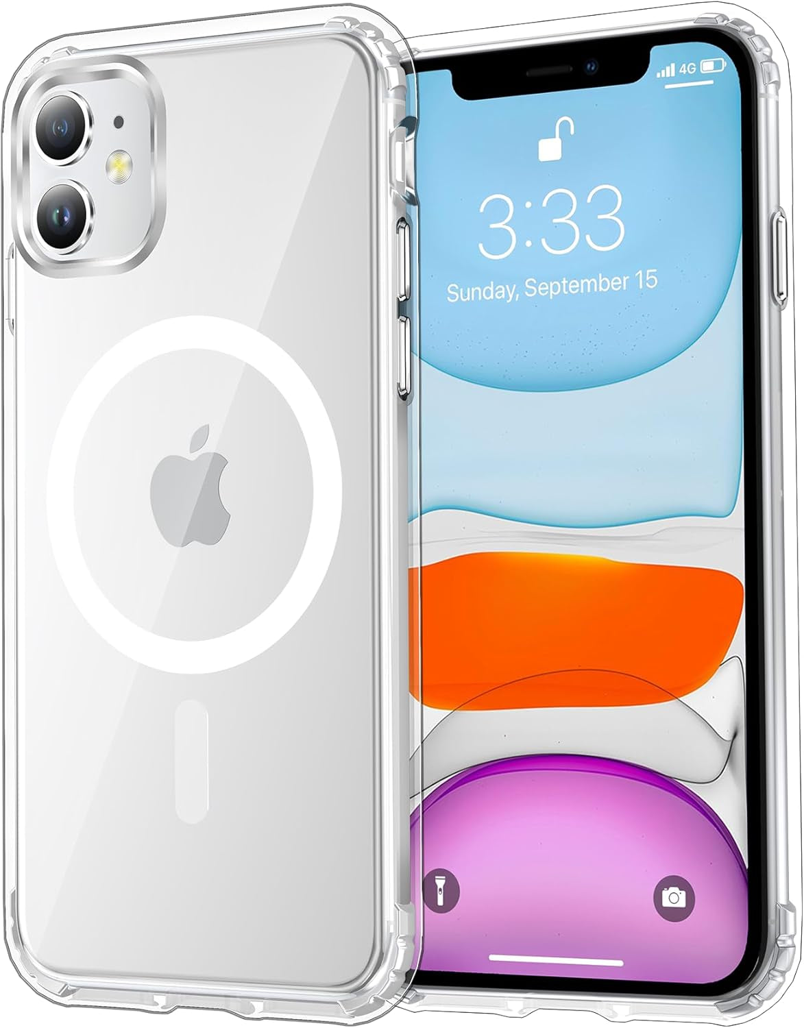 Temdan for Iphone 17 Pro Max Case Clear with Screen Protector, Compatible with Magsafe, Anti-Yellowing, Military-Grade Protection, Shockproof Slim Magnetic Phone Case Cover, Transparent