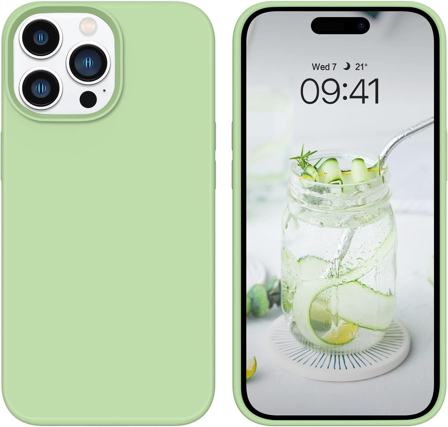 BENTOBEN for Iphone 14 Pro Max Case, Soft Silicone Gel Rubber Bumper Microfiber Lining Hard Back Shockproof Protective Phone Cover for Iphone 14 Pro Max 6.7", Copper Green  BENTOBEN   