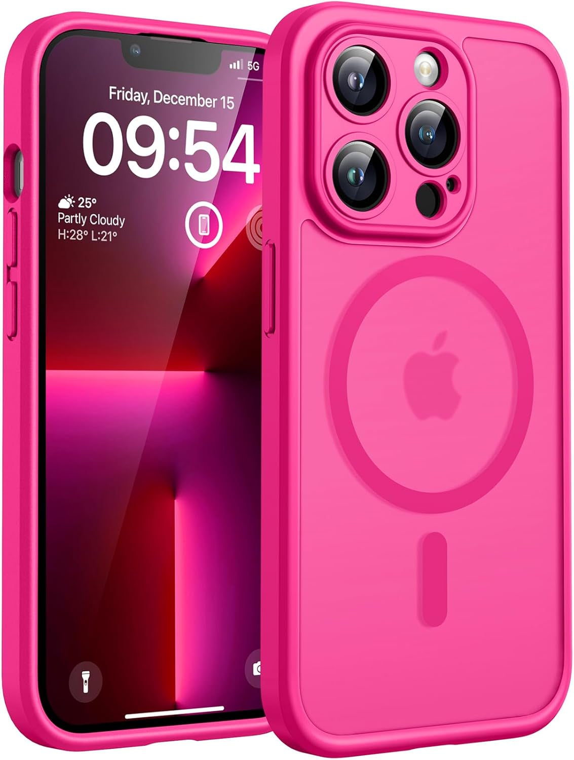 TOCOL for Iphone 17 Pro Case, Compatible with Magsafe, Full Camera Protection, Built-In Magnetic Ring, Drop Protection, Translucent Matte Phone Case for Iphone 17 Pro 6.3 Inch (Black)