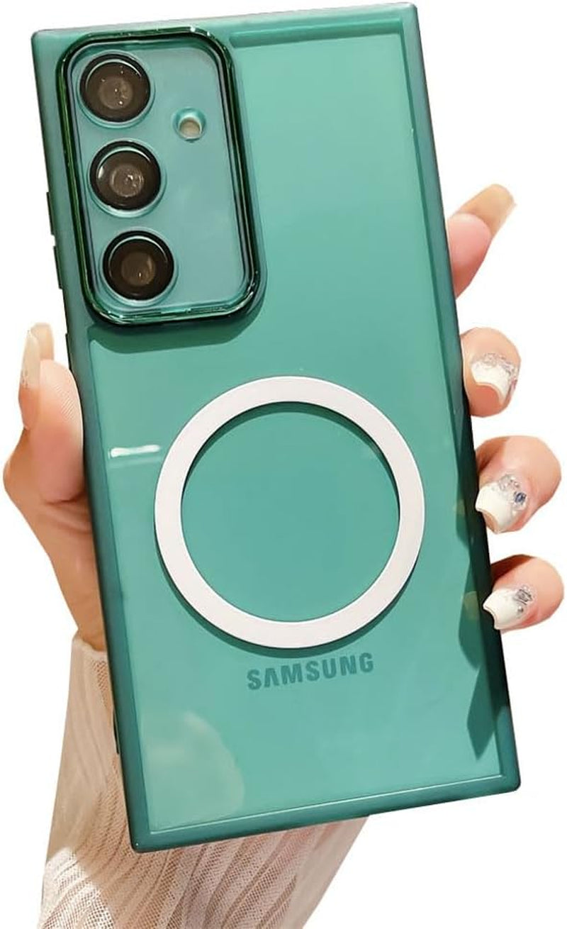 Compatible with Galaxy A53 5G Magnetic Clear Case[Compatible with Magsafe] Transparent Slim Thin TPU Bumper Shockproof Camera Lens Protective Cover Phone Case for Samsung Galaxy A53 5G(Clear)