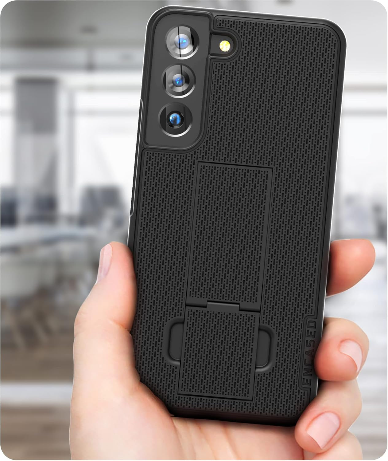 Duraclip Designed for Samsung Galaxy S22 Belt Clip Case, Slim Phone Case with Holster (S22)