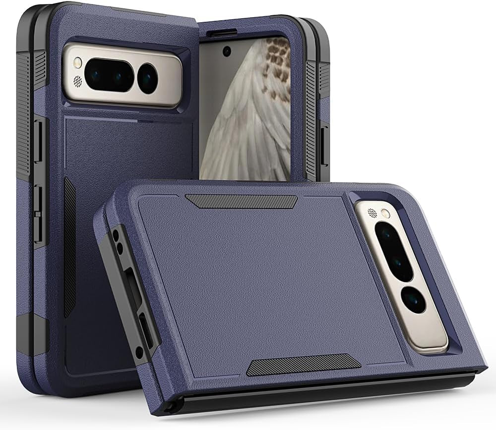 Case for Pixel Fold 5G, Shockproof, Strong and Durable Phone Protective Case for Google Pixel Fold 2023, Black  WOGROO Blue Pixel Fold 