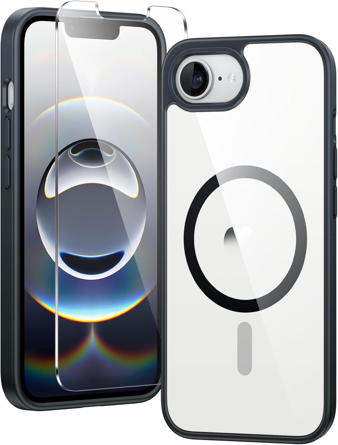 FNTCASE for Iphone 17 Pro-Max Case: Clear Magnetic Phone Cases with Screen Protector Compatible with Magsafe Slim anti Yellowing Rugged Shockproof Protective Transparent Cell Cover (A-Clear)