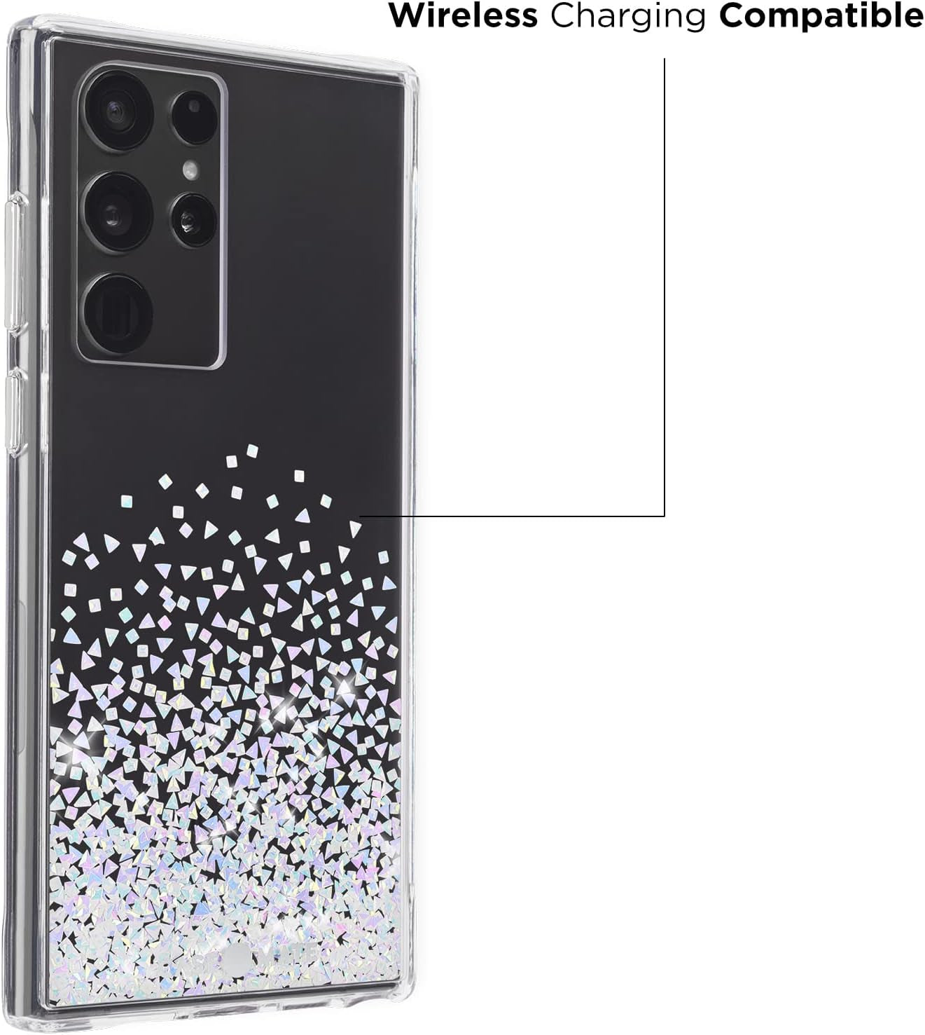 Case-Mate - TWINKLE OMBRE - Case for Samsung Galaxy S22 Ultra - Reflective Foil Elements - 10 Ft Drop Protection - 6.8 Inch - Stardust