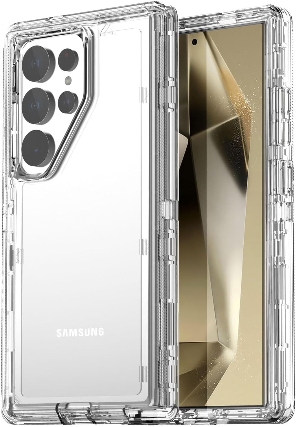 Aicase for Samsung Galaxy S24 Ultra Case with Glass Screen Protector,Heavy Duty Drop Protection Full Body Rugged Shockproof Military Protective Tough Durable Cover for Galaxy S24 Ultra 6.8" 5G 2024_1