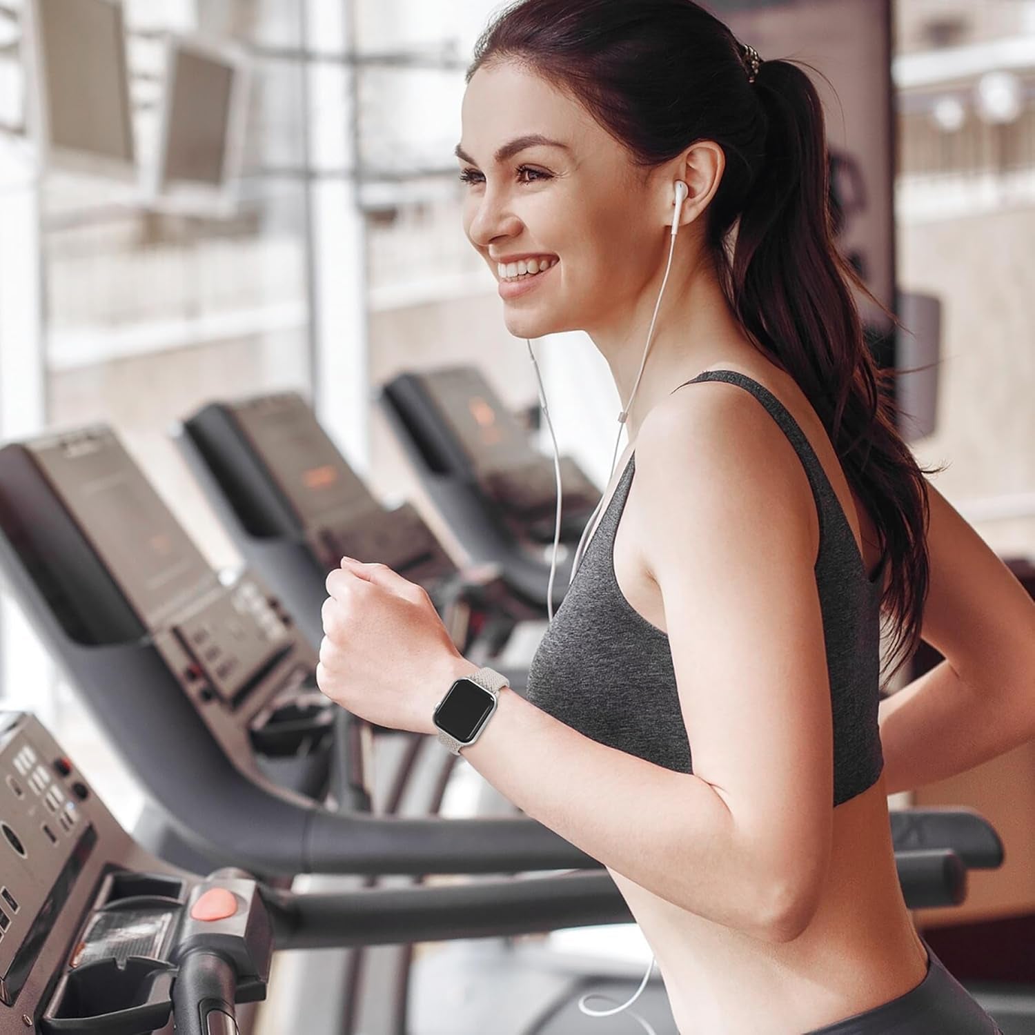 Arae 2 Pack Magnetic Stretchy Watch Band Compatible for Apple Watch Band 38Mm 40Mm 41Mm,Comfortable Straps Wristbands for Iwatch Series 9 8 7 6 5 4 SE 3 2 1 Ultra 1 2 Women Men,Starlight+Orange