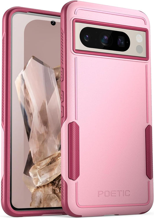 Poetic Neon Series Case Compatible with Google Pixel 8 Pro 5G 6.7 Inch, Dual Layer Heavy Duty Tough Rugged Light Weight Slim Shockproof Protective Cover Case, Light Pink  Poetic Light Pink  