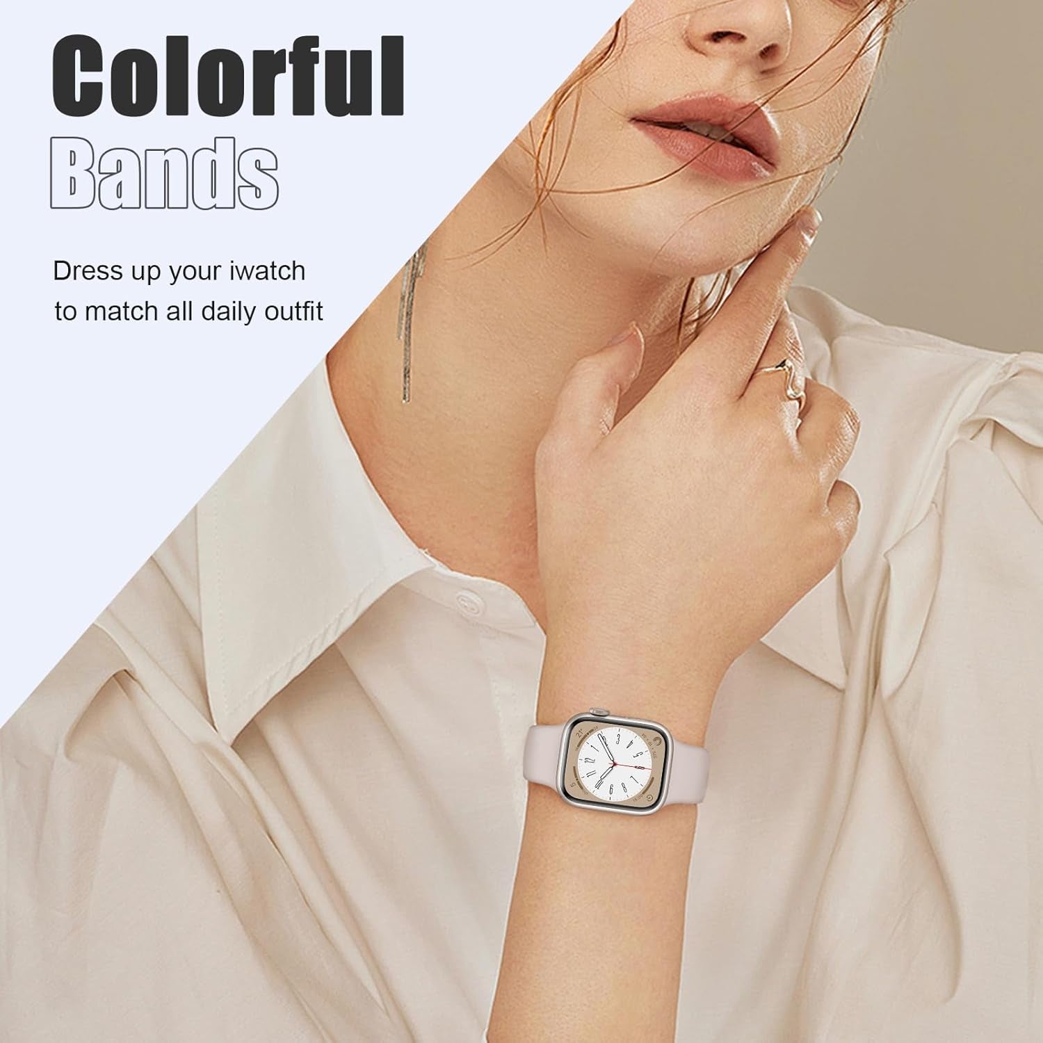 15Pack Compatible with Watch Band 38Mm 40Mm 41Mm 42Mm 44Mm 45Mm 49Mm, Breathable Waterproof Silicone Sport Band Strap for Iwatch Bands Series 9/8/7/6/5/4/3/2/1/Se/Ultra/Ultra 2