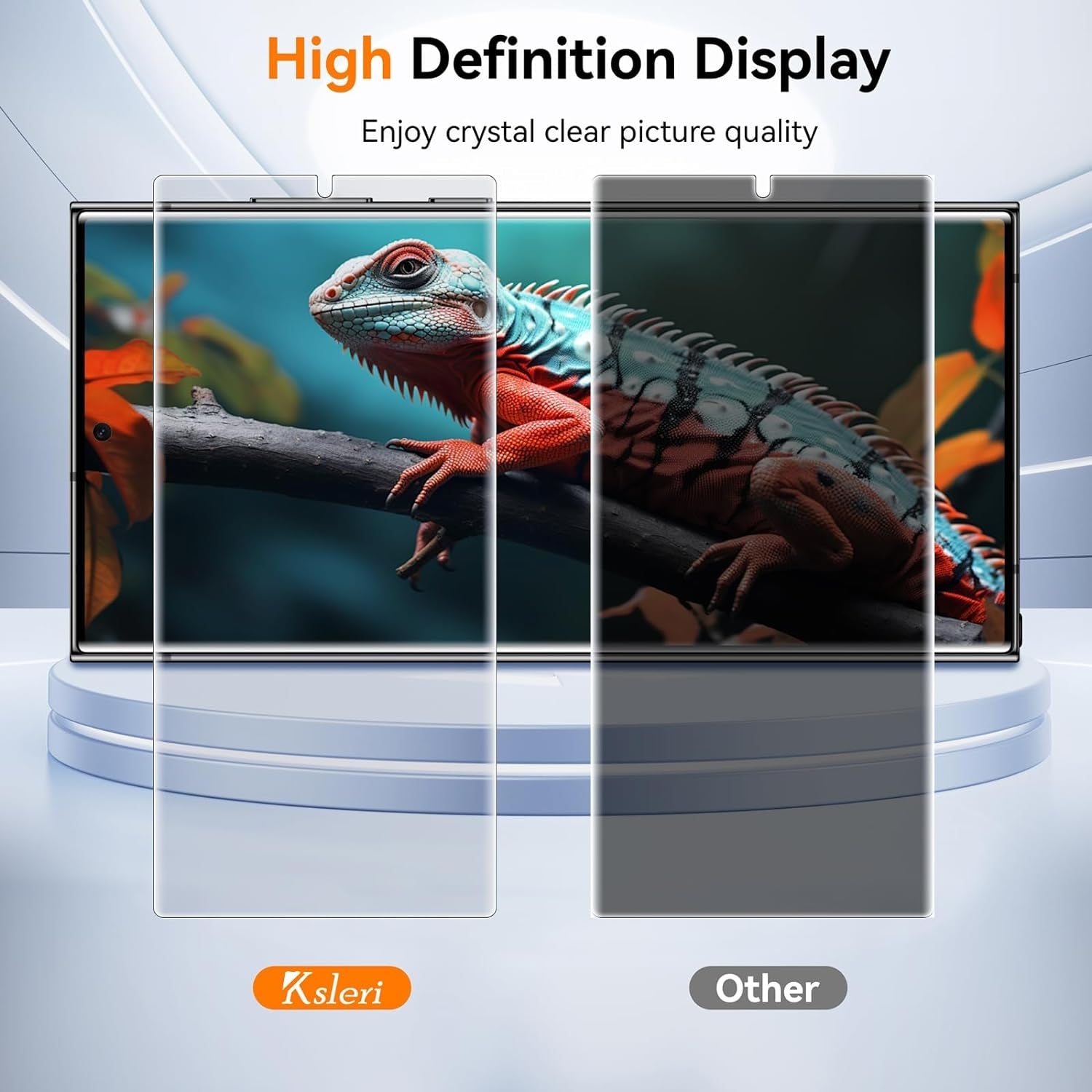 2 Pack for Samsung Galaxy S23 Ultra / S22 Ultra 6.8” Privacy Screen Protector [Non-Glass] Auto Alignment, Bubble-Free, Fingerprint ID Support, Full Coverage Anti-Spy PET Film, Case Friendly